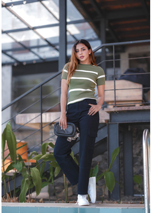 BLACK BAGGY CARGO PANT